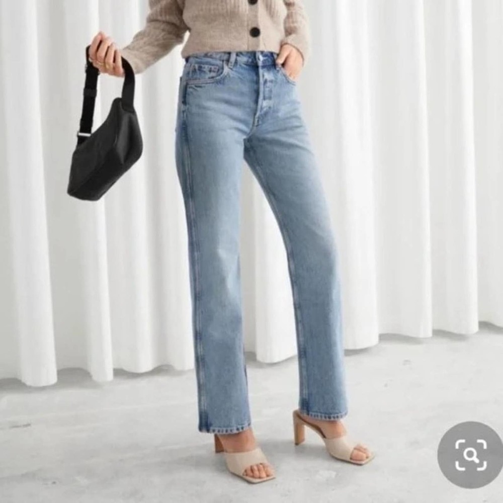 & Other Stories NWT Organic Cotton High-Rise Straight Leg Longline 28 x 33